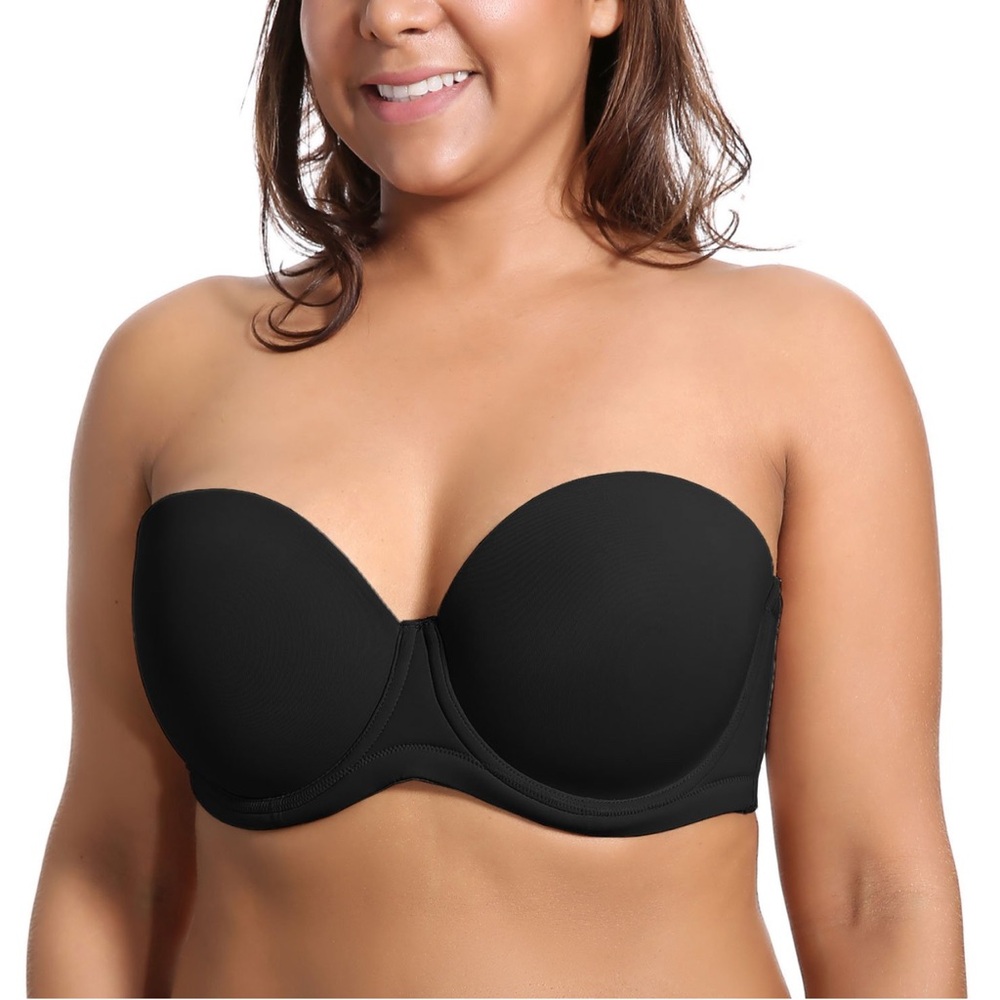 Black Strapless Bra